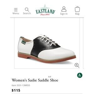Women’s Eastland Black & White Sadie Saddle Shoes Sz. 9